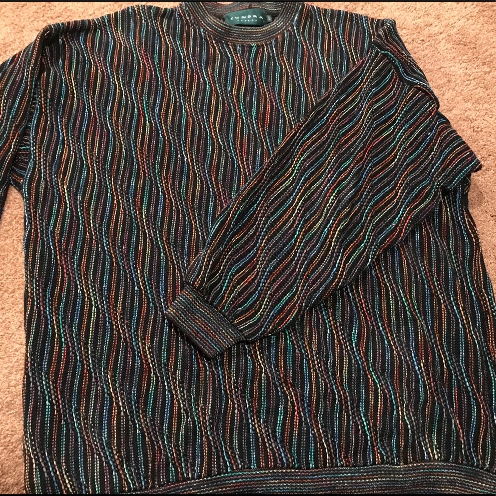 Sweater Tundra Coogi Black multi color XLT Tall